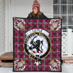 Little Tartan Crest Premium Quilt - Gold Thistle Style