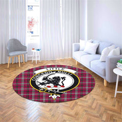 Little Tartan Crest Round Rug