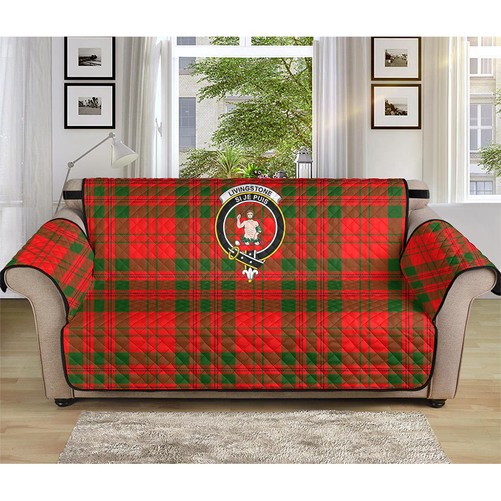 Livingstone Modern Tartan Crest Sofa Protector