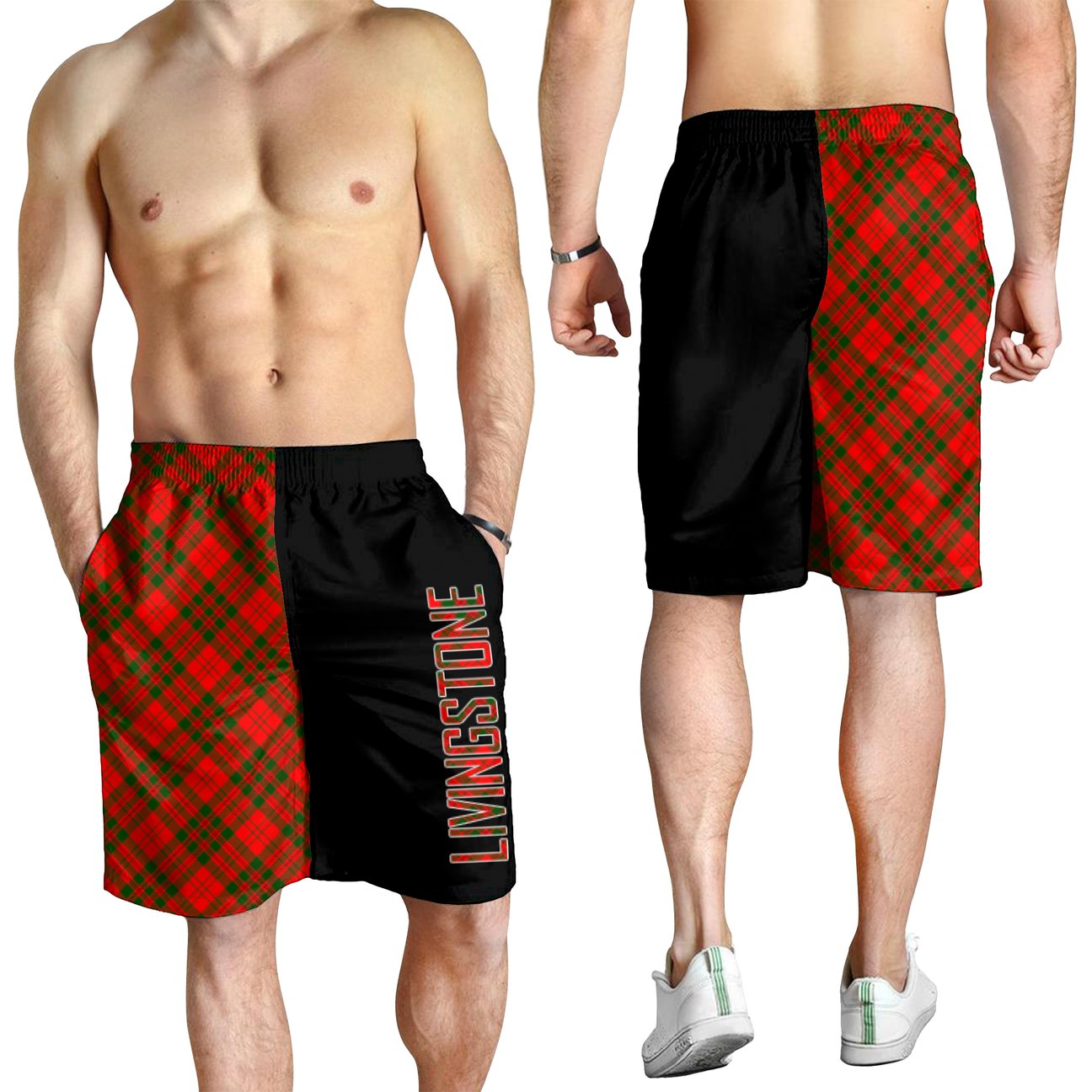 Livingstone Modern Tartan Crest Men's Short - Cross Style