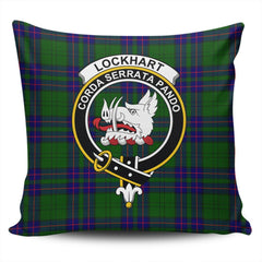 Scottish Lockhart Tartan Crest Pillow Cover - Tartan Cushion Cover