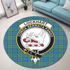 Lockhart Tartan Crest Round Rug