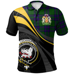 Lockhart Modern Tartan Polo Shirt - Royal Coat Of Arms Style