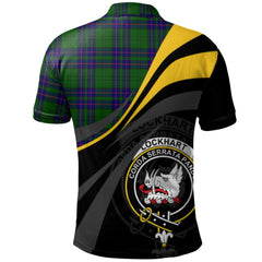 Lockhart Modern Tartan Polo Shirt - Royal Coat Of Arms Style