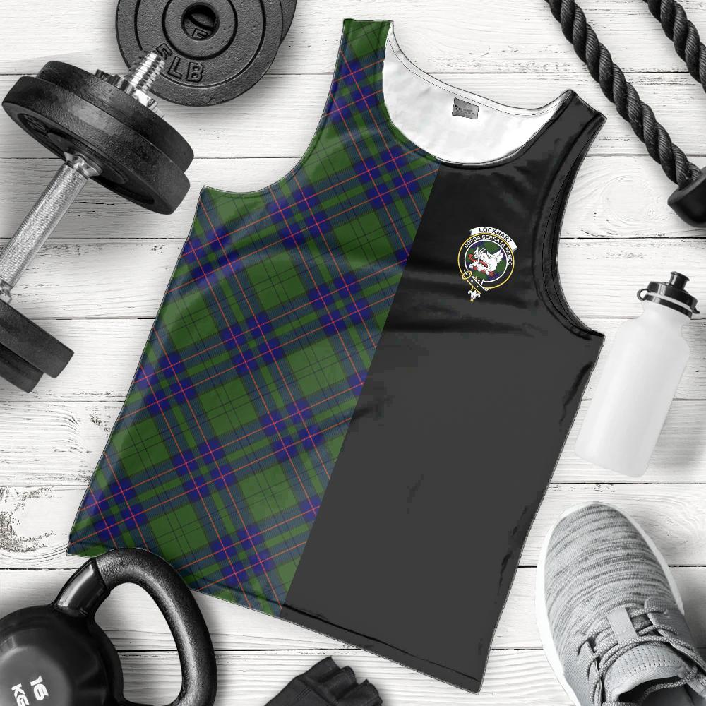 Lockhart Modern Tartan Crest Men's Tank Top - Cross Style