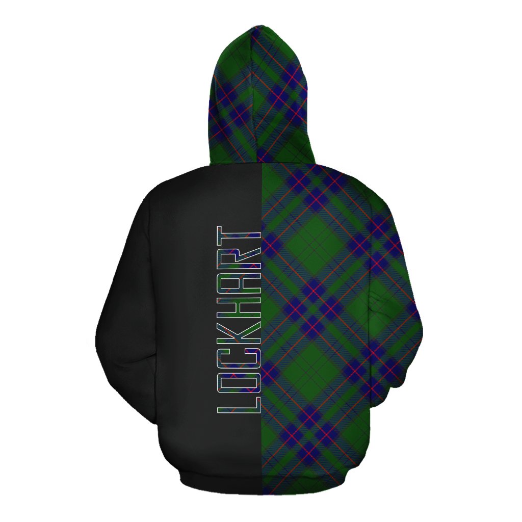 Lockhart Modern Tartan Hoodie Half of Me - Cross Style