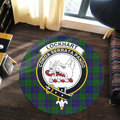 Lockhart Modern Tartan Crest Round Rug