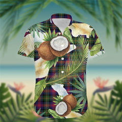 Logan Tartan Hawaiian Shirt Hibiscus, Coconut, Parrot, Pineapple - Tropical Garden Shirt