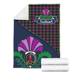 Logan Tartan Crest Premium Blanket - Thistle Style