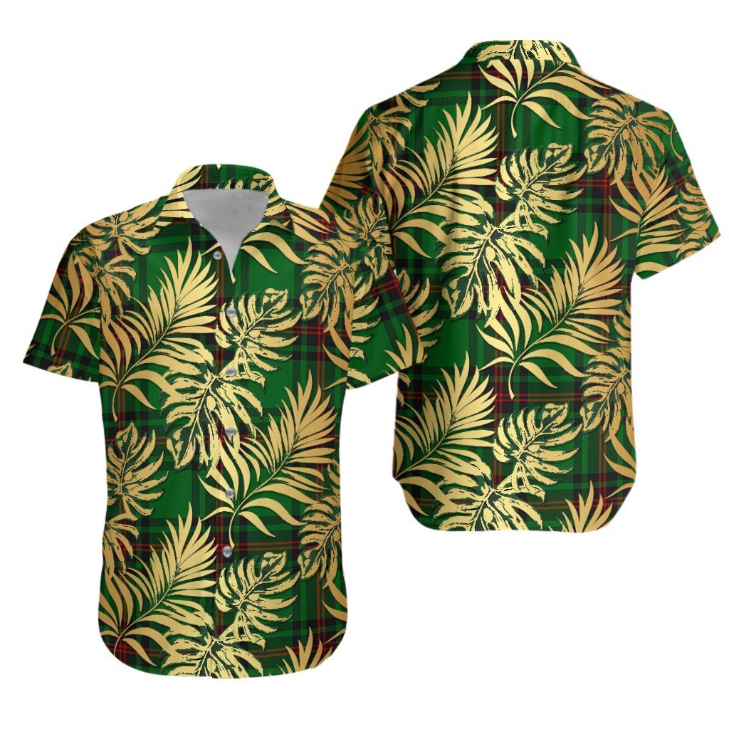 Logie Tartan Vintage Leaves Hawaiian Shirt