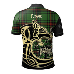 Logie Tartan Polo Shirt Viking Wolf