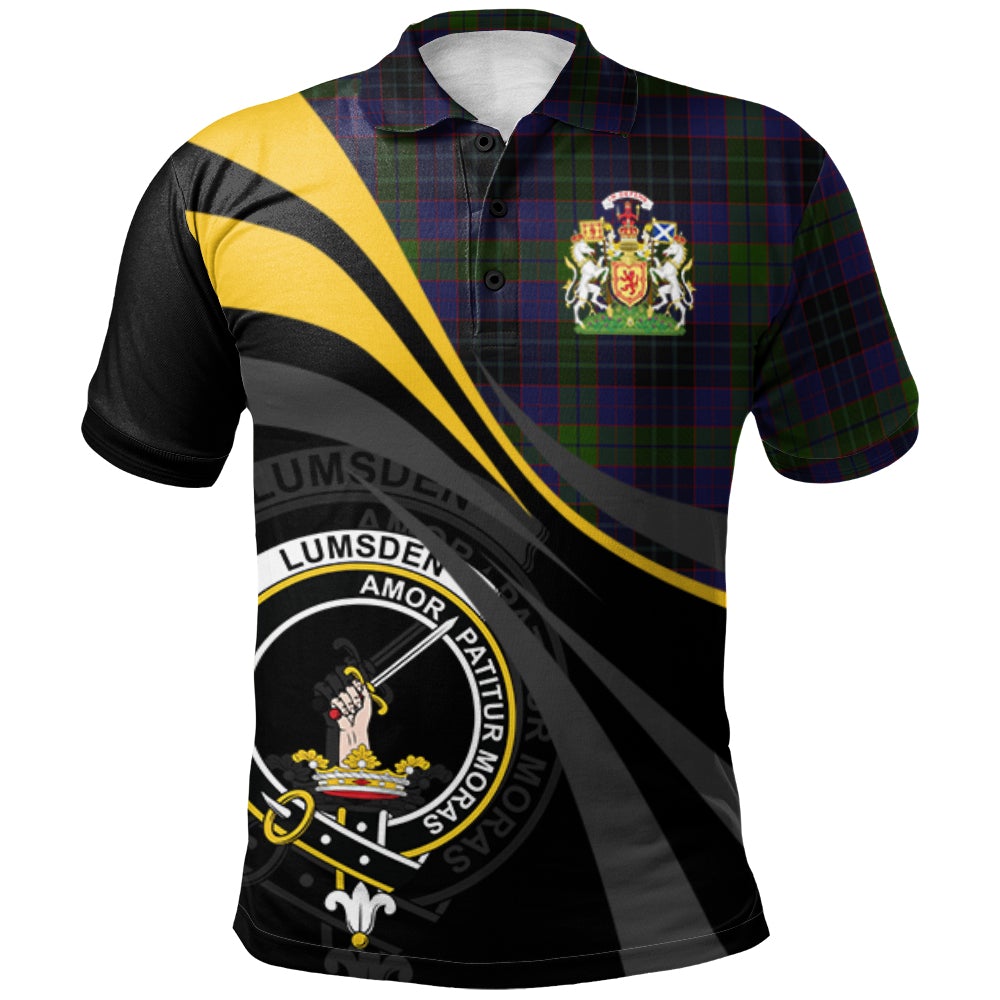 Lumsden Hunting Tartan Polo Shirt - Royal Coat Of Arms Style