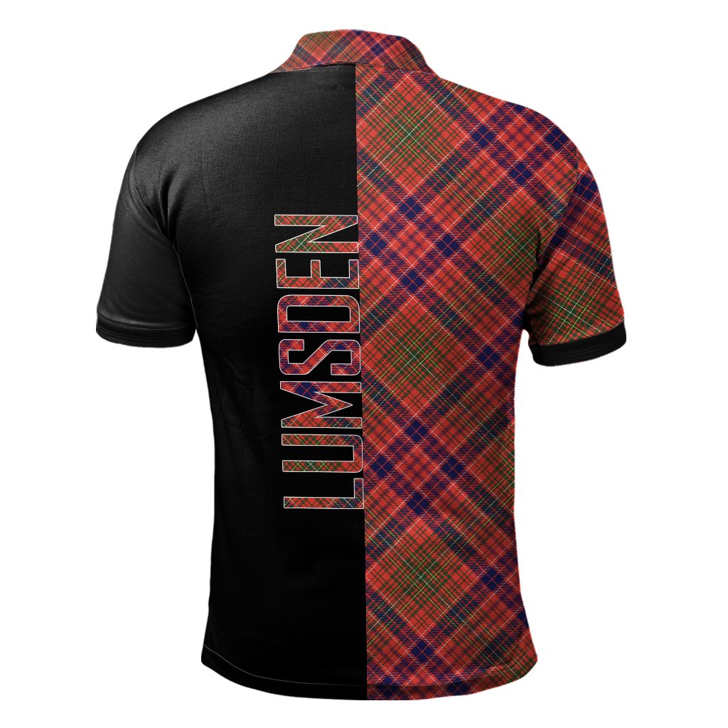 Lumsden Modern Tartan Polo Shirt Half of Me - Cross Style