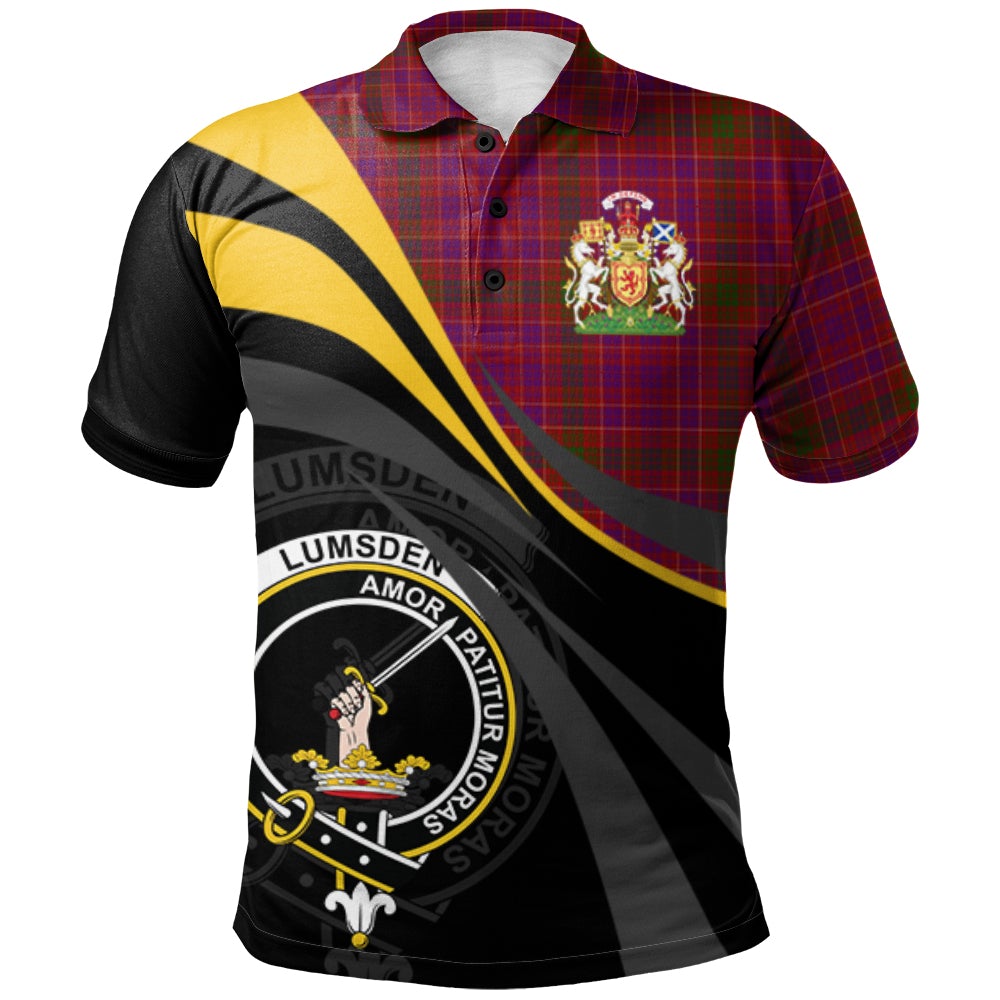 Lumsden of Clova Tartan Polo Shirt - Royal Coat Of Arms Style