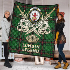 Lundin Tartan Crest Legend Gold Royal Premium Quilt