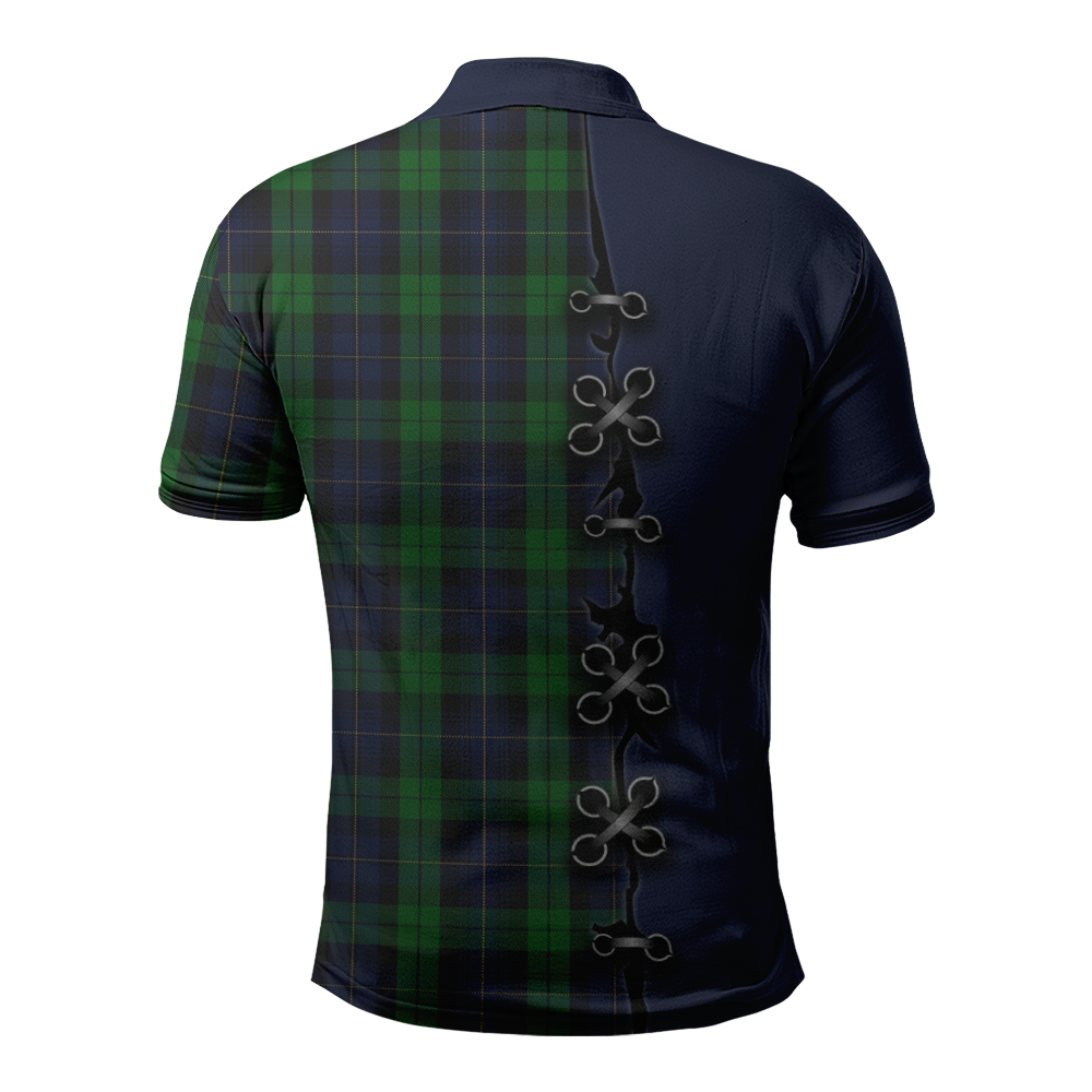 Lutton Tartan Polo Shirt - Lion Rampant And Celtic Thistle Style