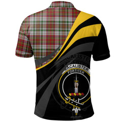 MacAlister Dress Tartan Polo Shirt - Royal Coat Of Arms Style