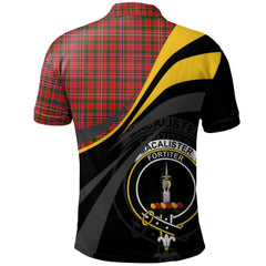MacAlister Modern Tartan Polo Shirt - Royal Coat Of Arms Style