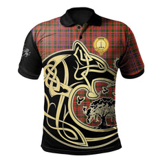 MacAlister Modern Tartan Polo Shirt Viking Wolf