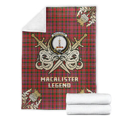 MacAlister Modern Tartan Gold Courage Symbol Blanket