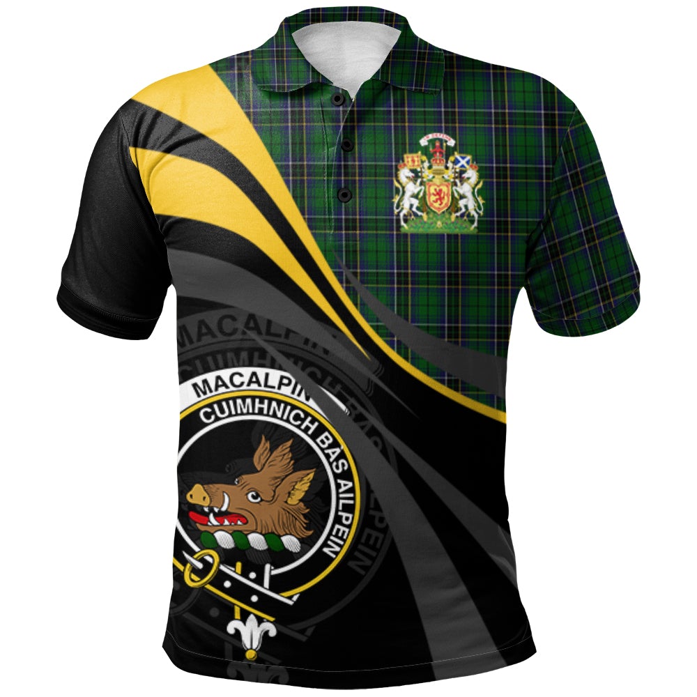 MacAlpin (MacAlpine) 02 Tartan Polo Shirt - Royal Coat Of Arms Style