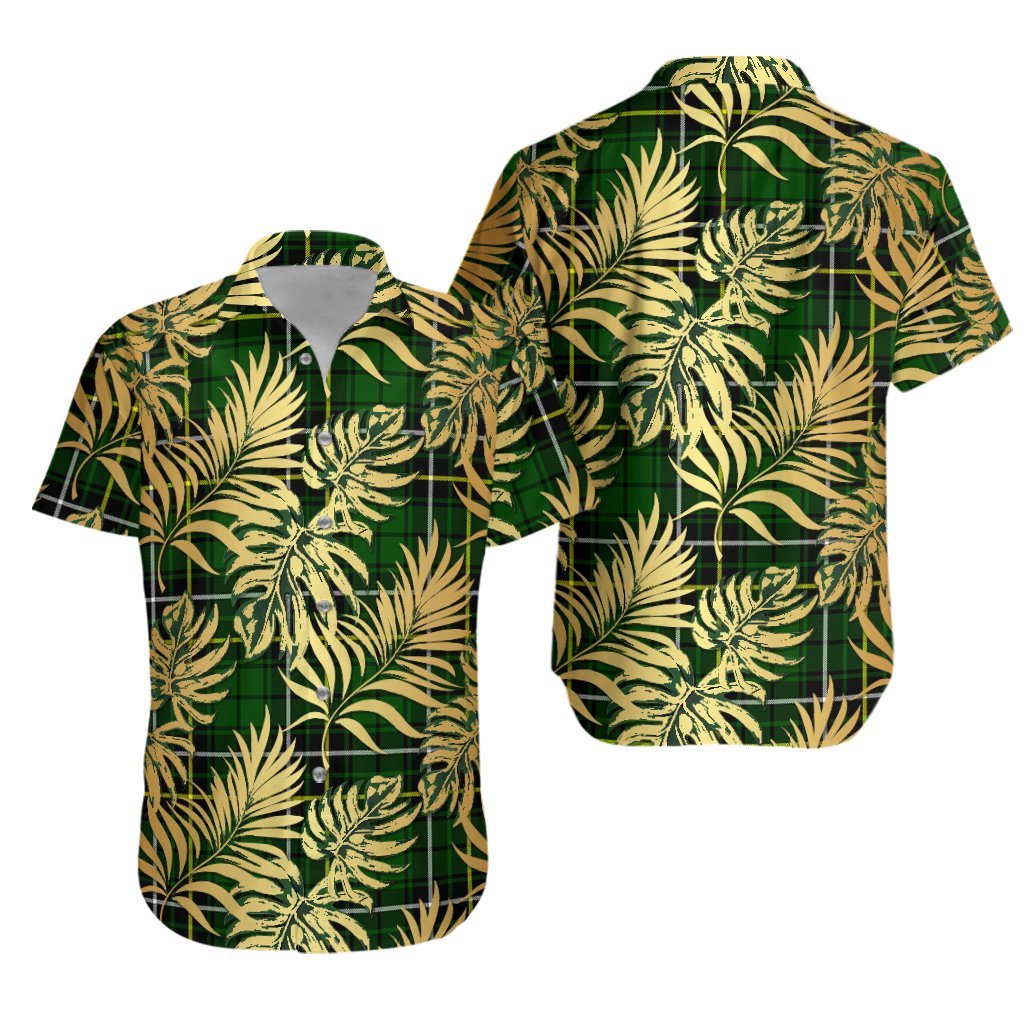 MacAlpine Modern Tartan Vintage Leaves Hawaiian Shirt