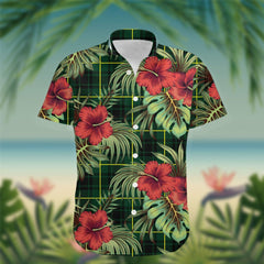 MacArthur Tartan Hawaiian Shirt Hibiscus, Coconut, Parrot, Pineapple - Tropical Garden Shirt