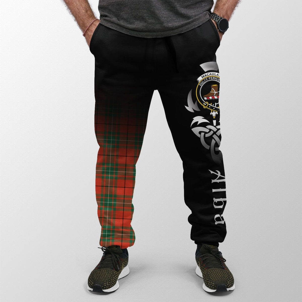 MacAulay Ancient Tartan Crest Jogger Sweatpants - Alba Celtic Style