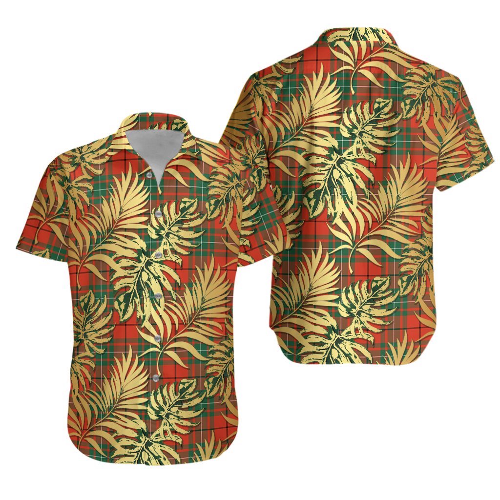 MacAulay Ancient Tartan Vintage Leaves Hawaiian Shirt