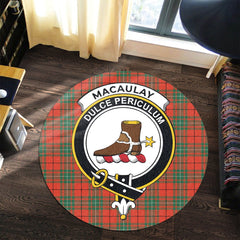 MacAulay Ancient Tartan Crest Round Rug
