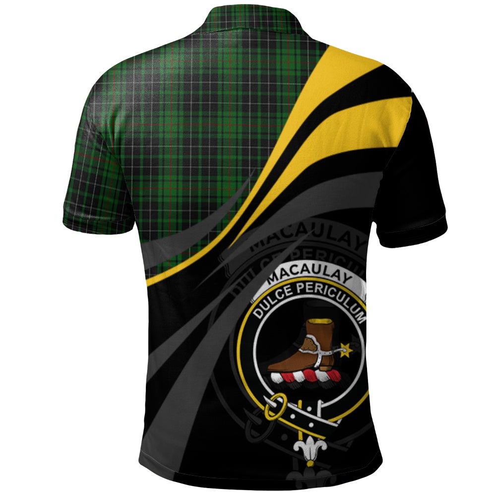 MacAulay Hunting Tartan Polo Shirt - Royal Coat Of Arms Style