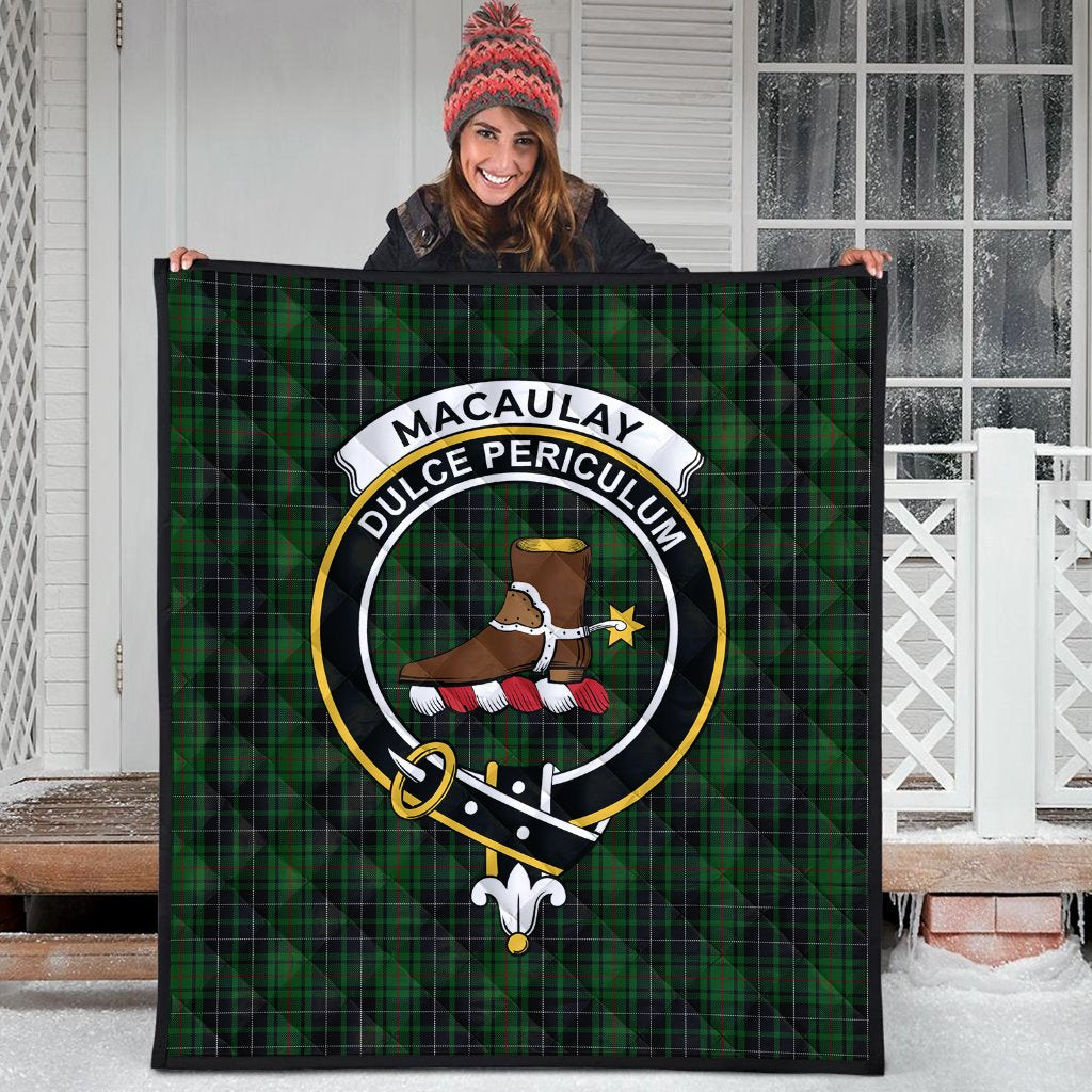 MacAulay Hunting Tartan Crest Quilt