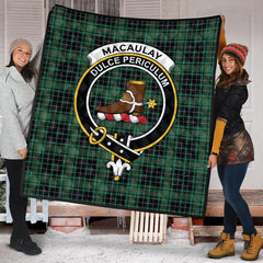 MacAulay Hunting Ancient Tartan Crest Quilt
