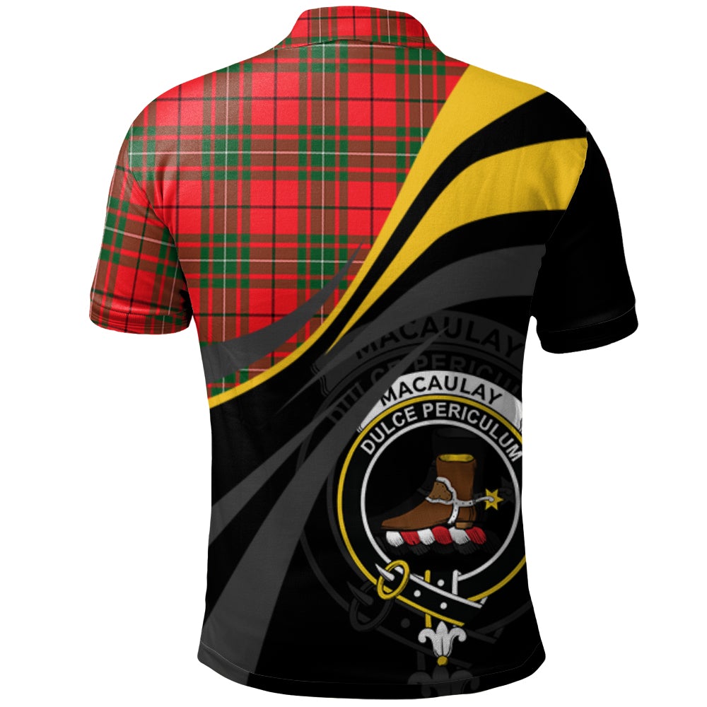 MacAulay Modern Tartan Polo Shirt - Royal Coat Of Arms Style