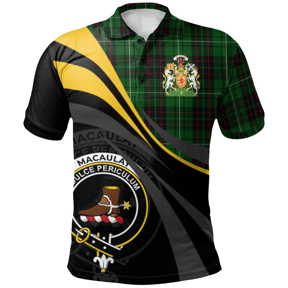MacAulay of Lewis Tartan Polo Shirt - Royal Coat Of Arms Style