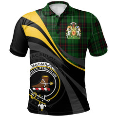 MacAulay of Lewis Tartan Polo Shirt - Royal Coat Of Arms Style
