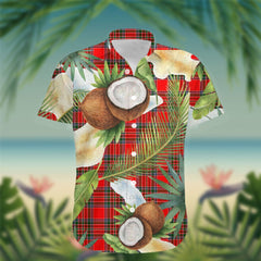 MacBain Tartan Hawaiian Shirt Hibiscus, Coconut, Parrot, Pineapple - Tropical Garden Shirt