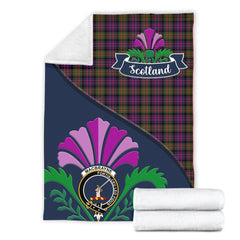 MacBrayne Tartan Crest Premium Blanket - Thistle Style