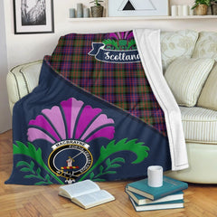MacBrayne Tartan Crest Premium Blanket - Thistle Style