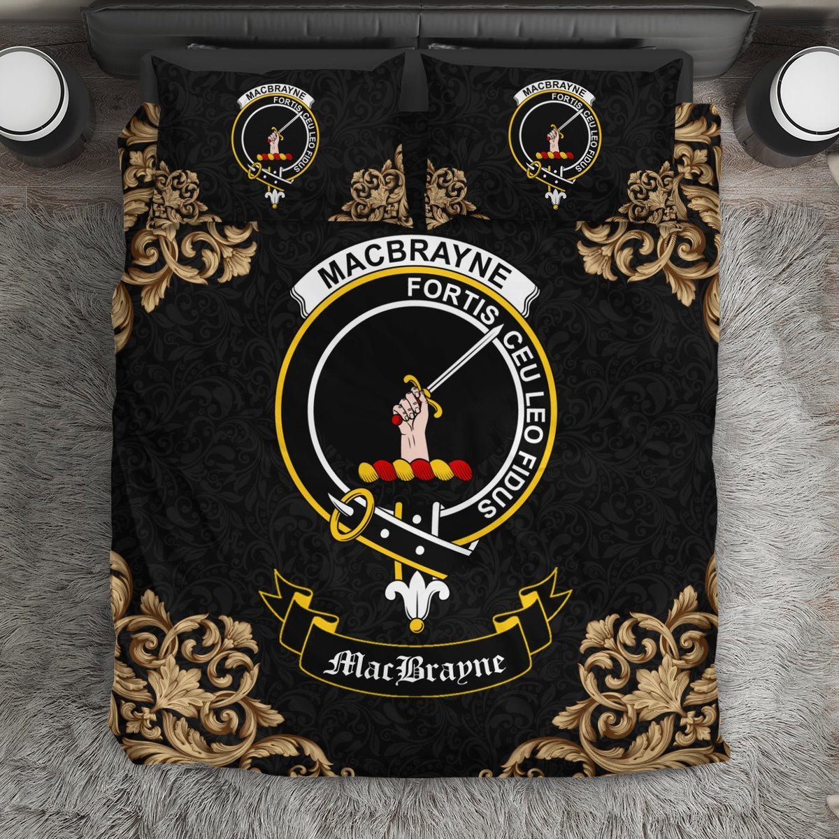 MacBrayne Crest Black Bedding Set