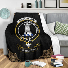 MacCallum Crest Tartan Premium Blanket Black