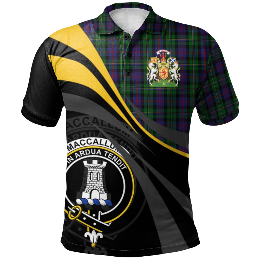 MacCallum (Malcolm) Tartan Polo Shirt - Royal Coat Of Arms Style