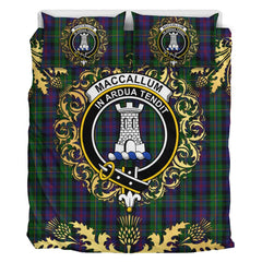 MacCallum (Malcolm) Tartan Crest Bedding Set - Golden Thistle Style