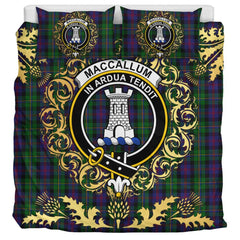 MacCallum (Malcolm) Tartan Crest Bedding Set - Golden Thistle Style