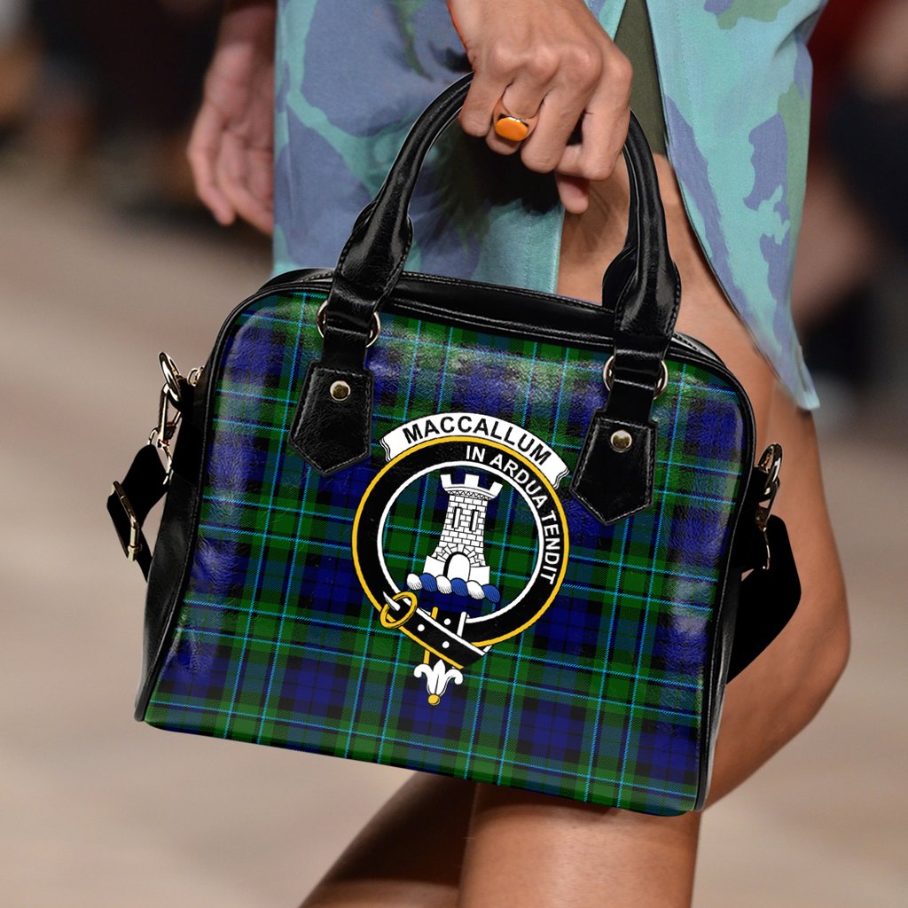MacCallum Modern Tartan Crest Shoulder Handbags
