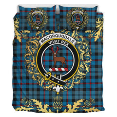 MacCorquodale Tartan Crest Bedding Set - Golden Thistle Style