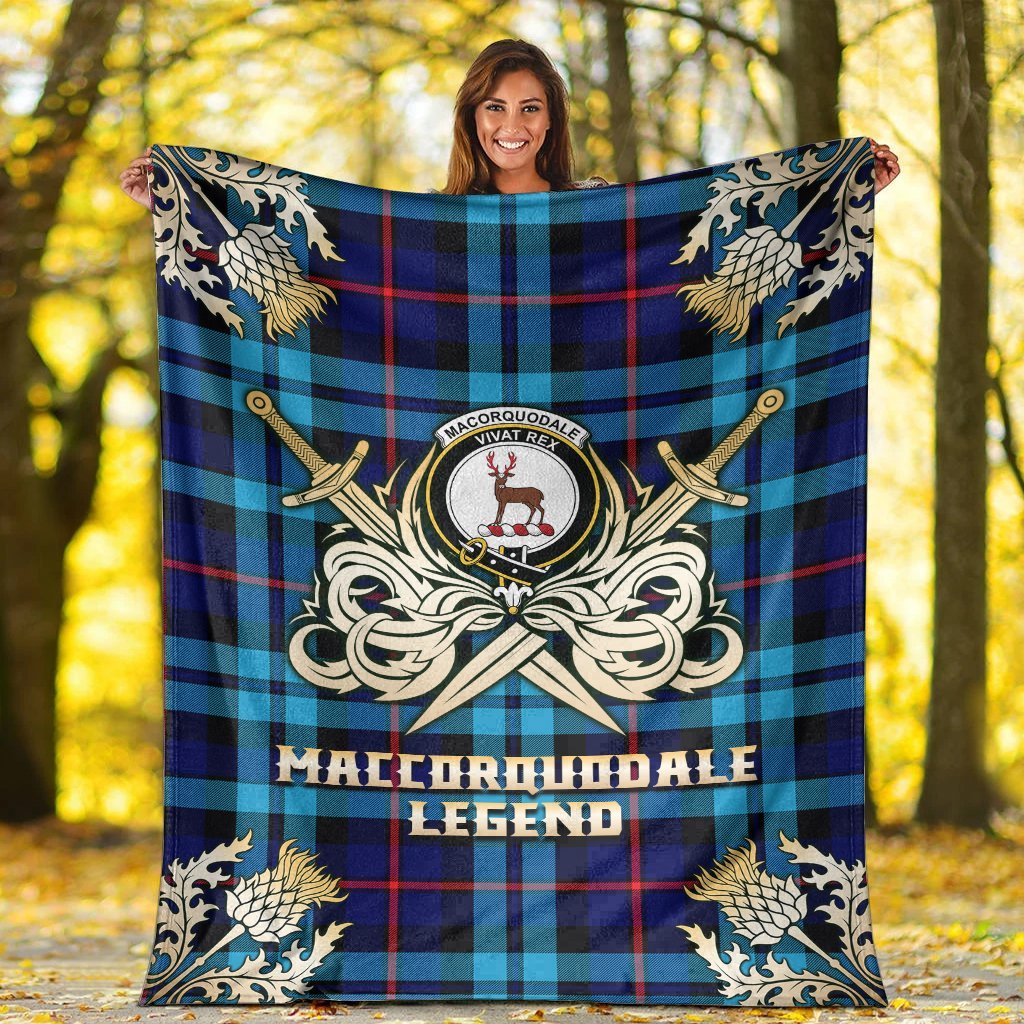 MacCorquodale Tartan Gold Courage Symbol Blanket