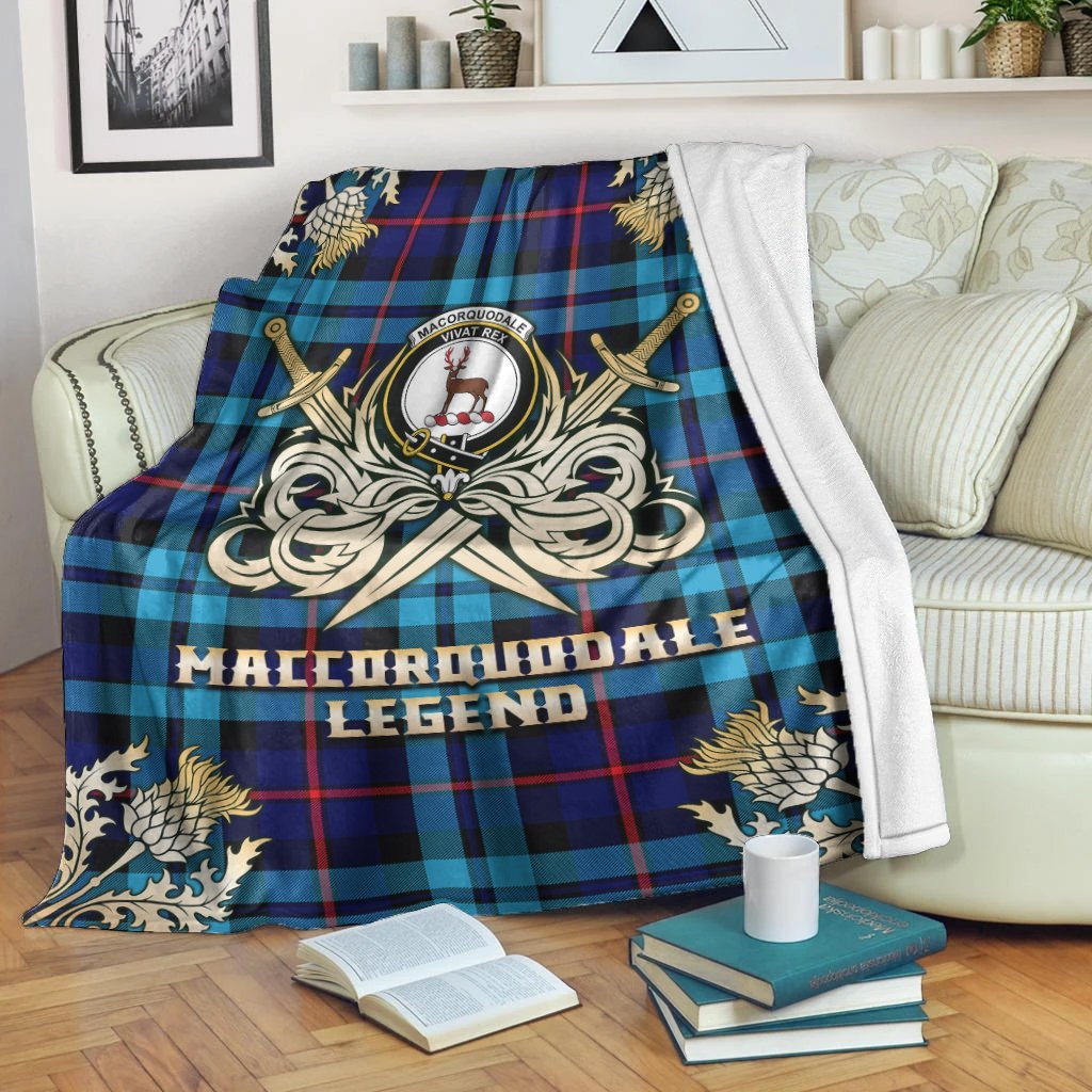 MacCorquodale Tartan Gold Courage Symbol Blanket