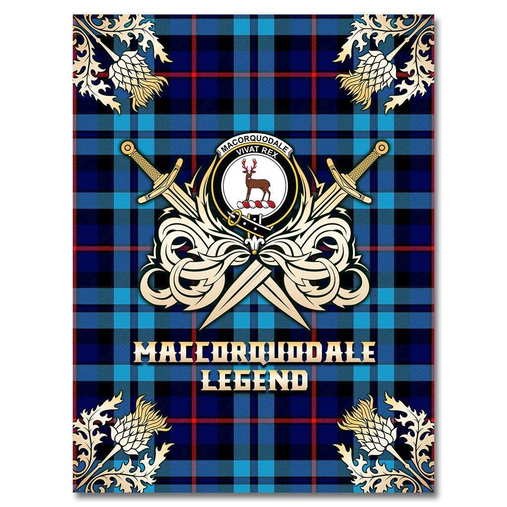 MacCorquodale Tartan Gold Courage Symbol Blanket