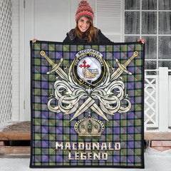 MacDonald Ancient Tartan Crest Legend Gold Royal Premium Quilt